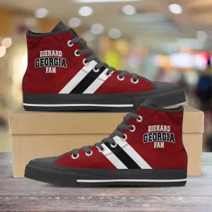 Diehard Georgia Fan Canvas High Top Shoes