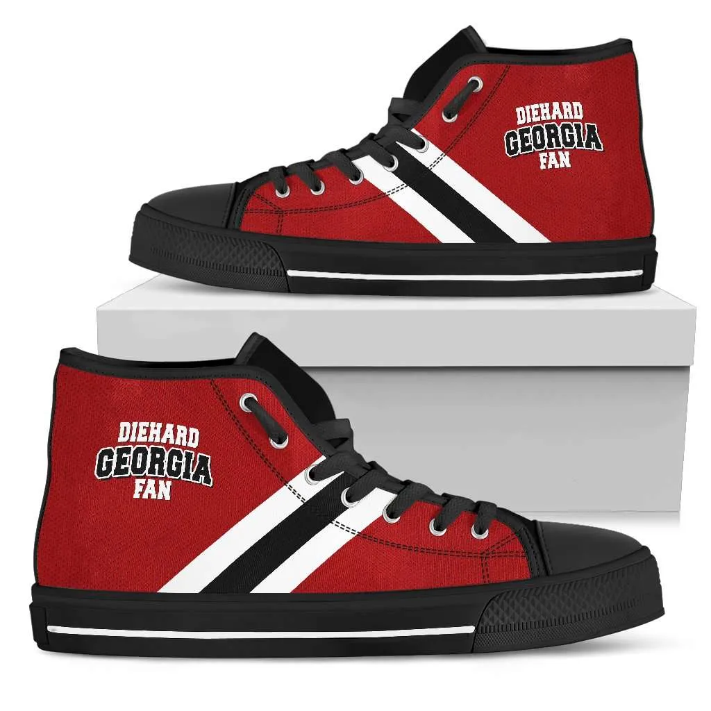 Diehard Georgia Fan Canvas High Top Shoes
