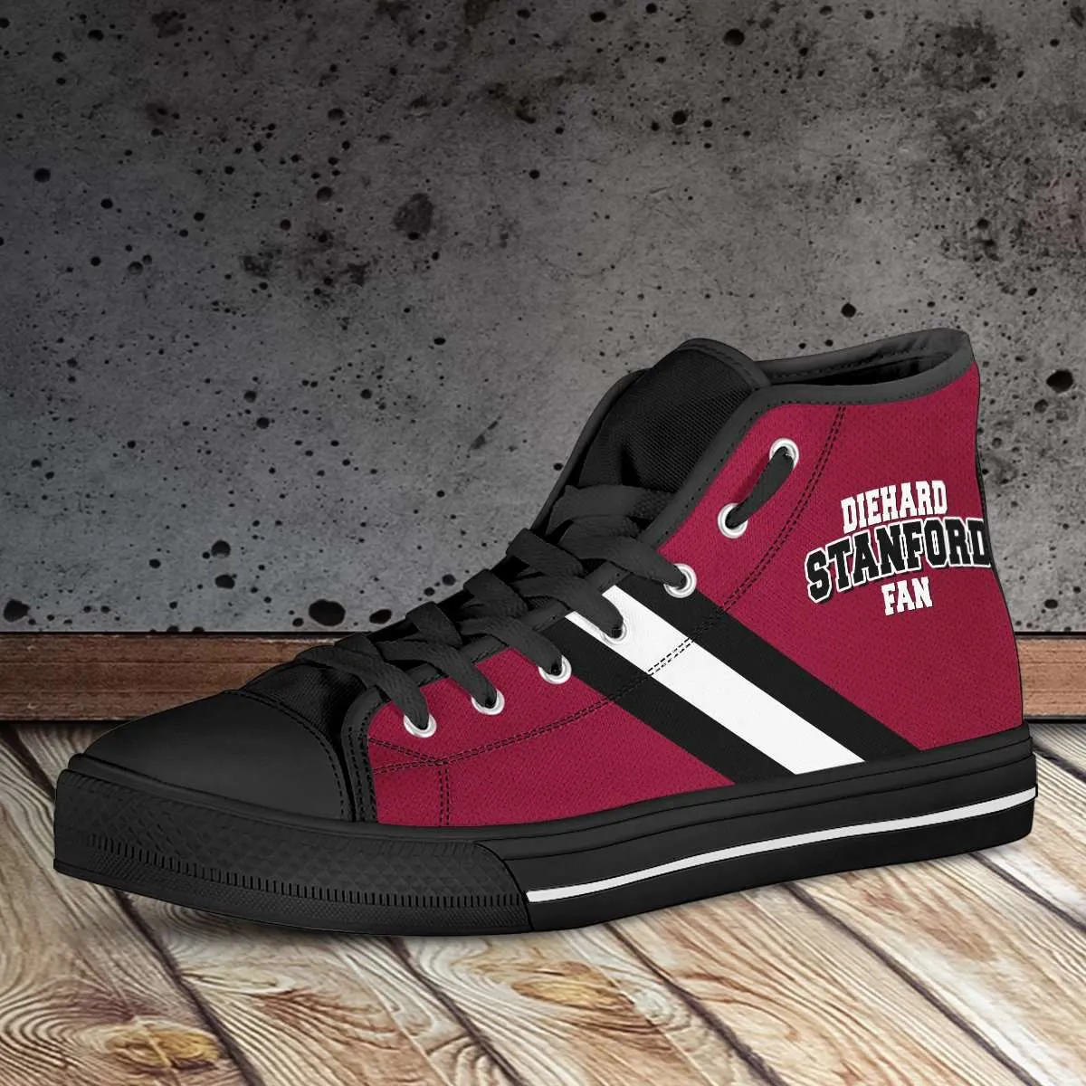 Diehard Stanford Fan Canvas High Top Shoes