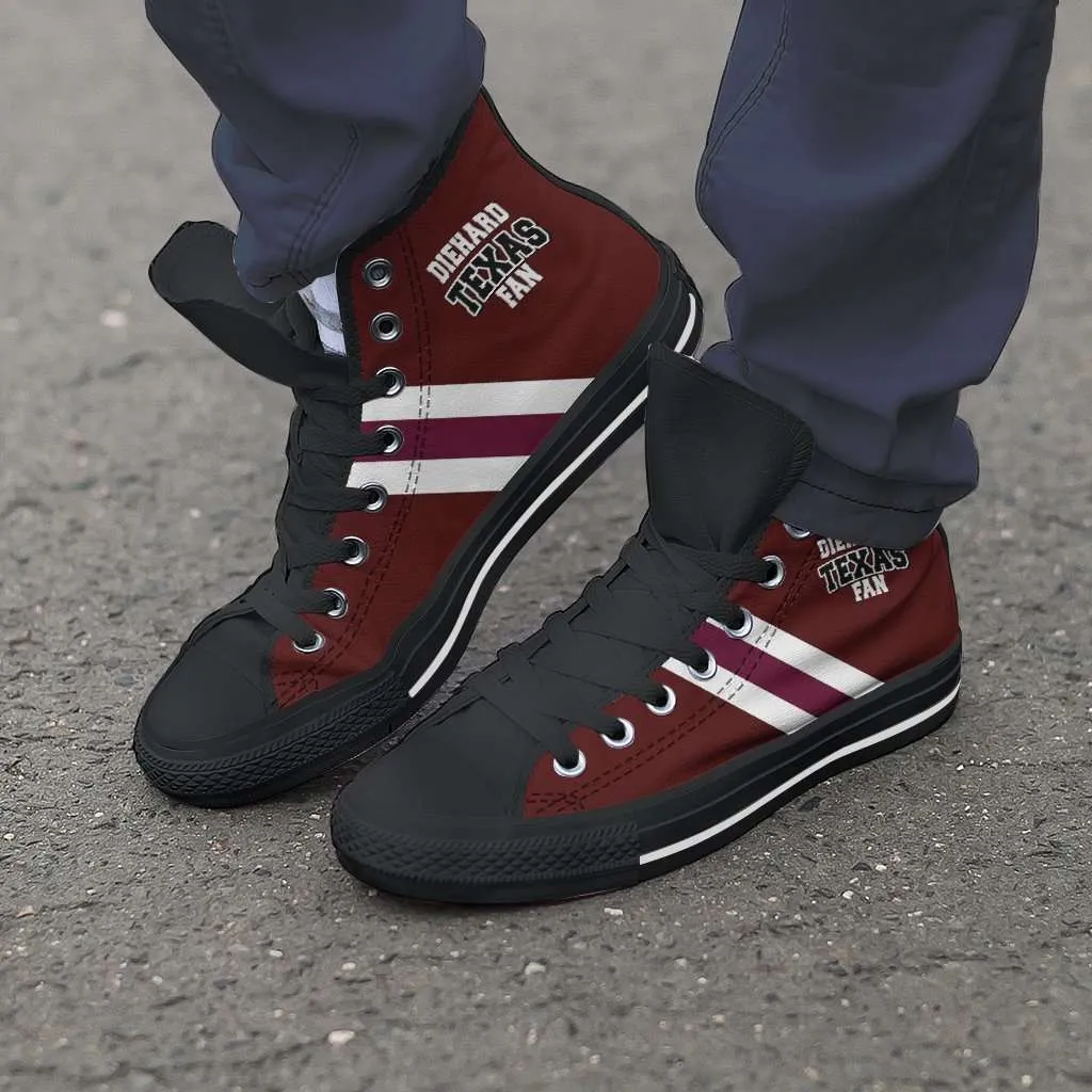 Diehard Texas Aggies Fan Canvas High Top Shoes