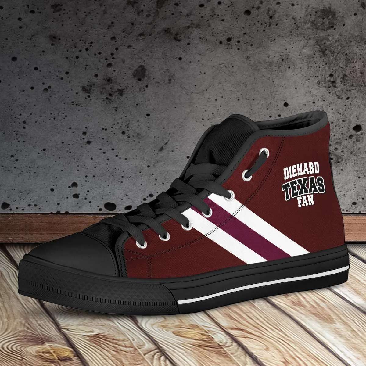 Diehard Texas Aggies Fan Canvas High Top Shoes