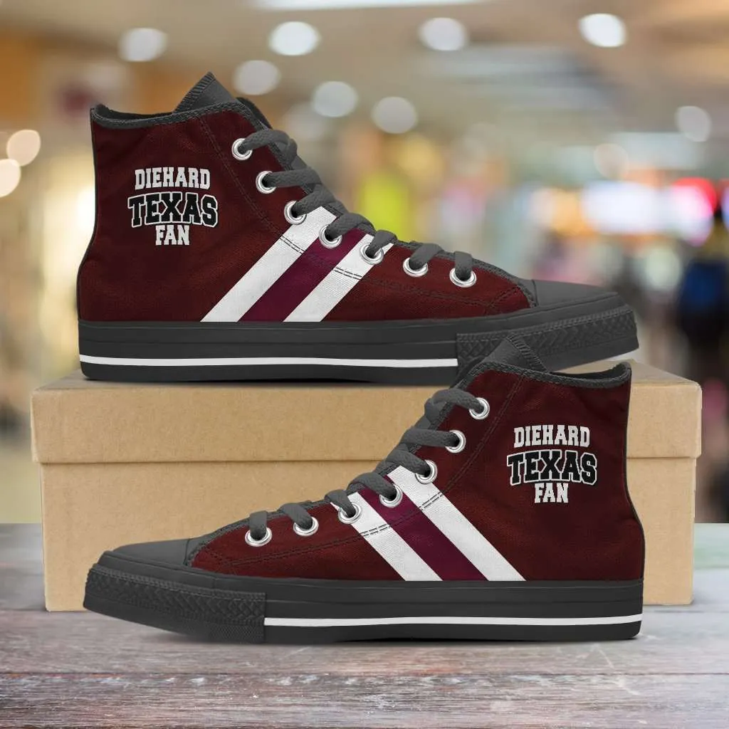 Diehard Texas Aggies Fan Canvas High Top Shoes
