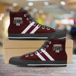 Diehard Texas Aggies Fan Canvas High Top Shoes