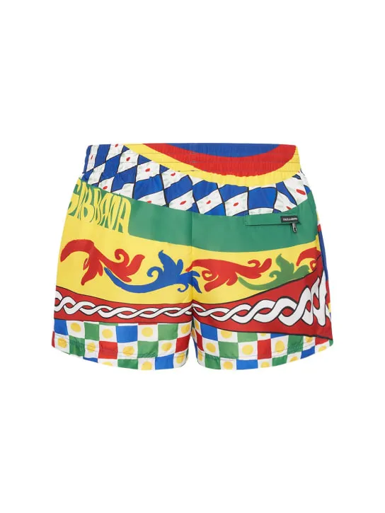 Dolce&amp;Gabbana   Printed nylon swim shorts 