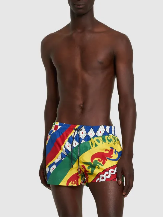Dolce&amp;Gabbana   Printed nylon swim shorts 