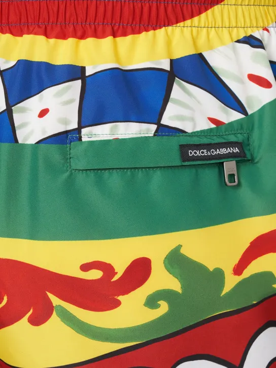 Dolce&amp;Gabbana   Printed nylon swim shorts 