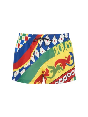 Dolce&amp;Gabbana   Printed nylon swim shorts 