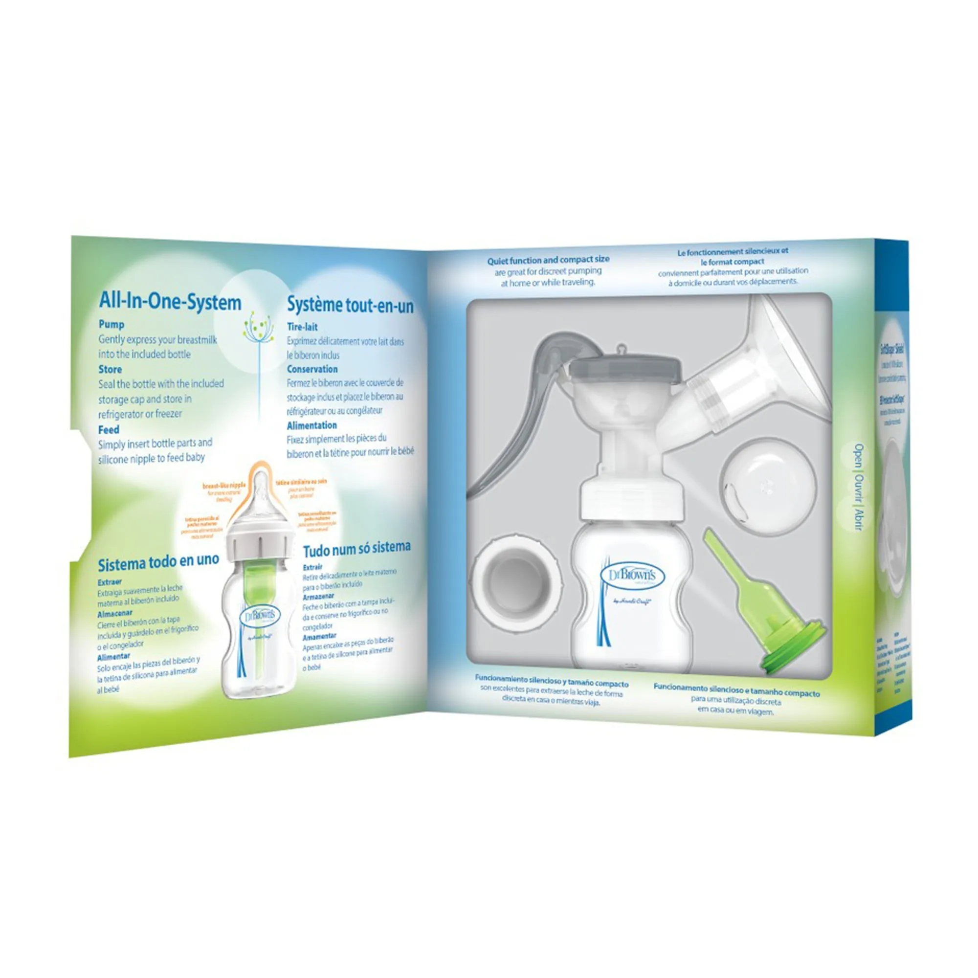 Dr.Brown's Manual Breast Pump with Silicone Shield || Birth  to 24months