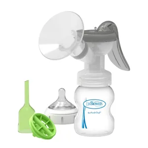 Dr.Brown's Manual Breast Pump with Silicone Shield || Birth  to 24months