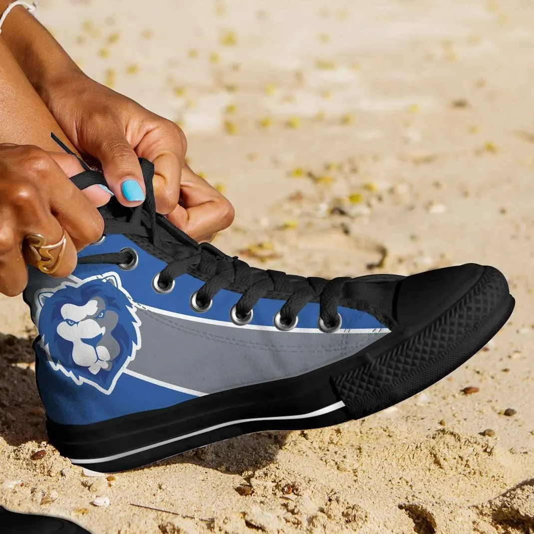 Fan Art Detroit Lions Canvas High Top Shoes