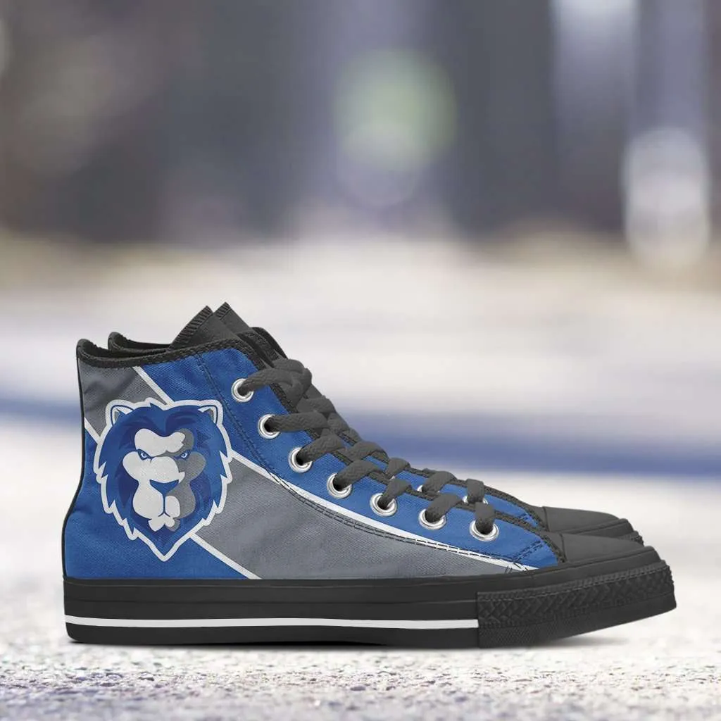 Fan Art Detroit Lions Canvas High Top Shoes