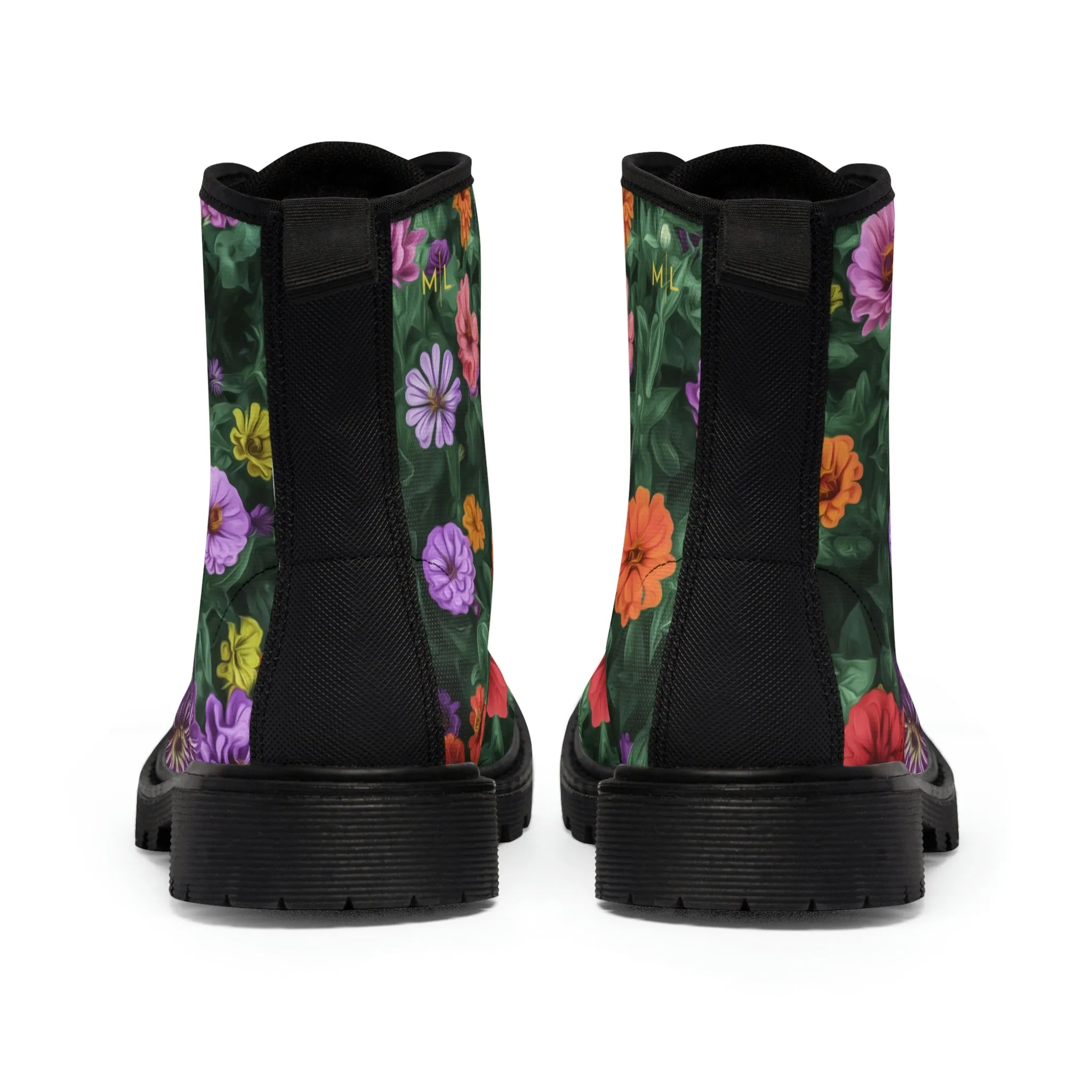 Flower Garden Women's Canvas Art Boots
