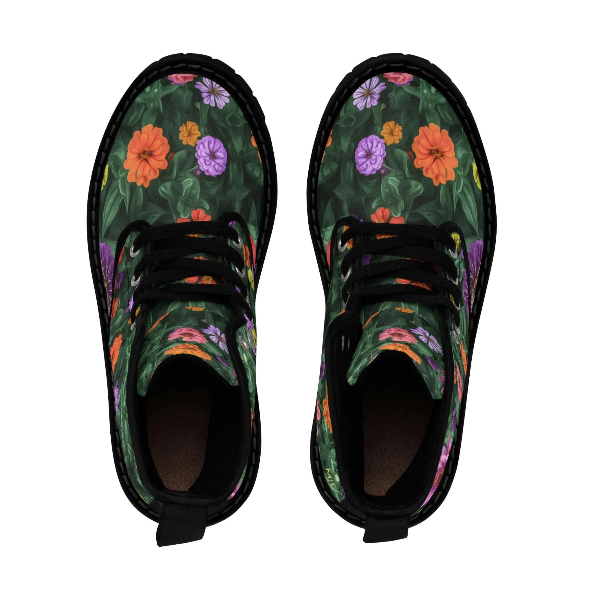 Flower Garden Women's Canvas Art Boots