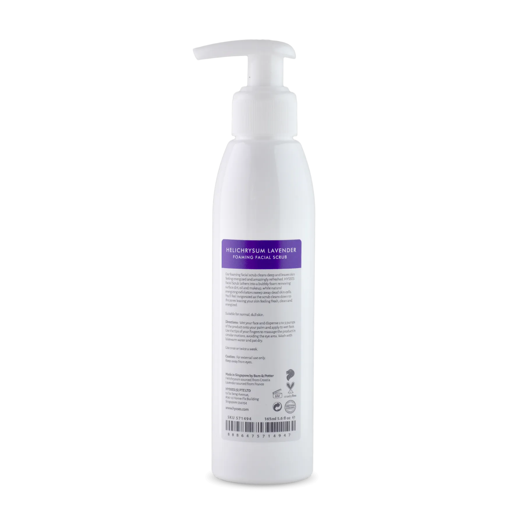 Foaming Facial Scrub Helichrysum Lavender