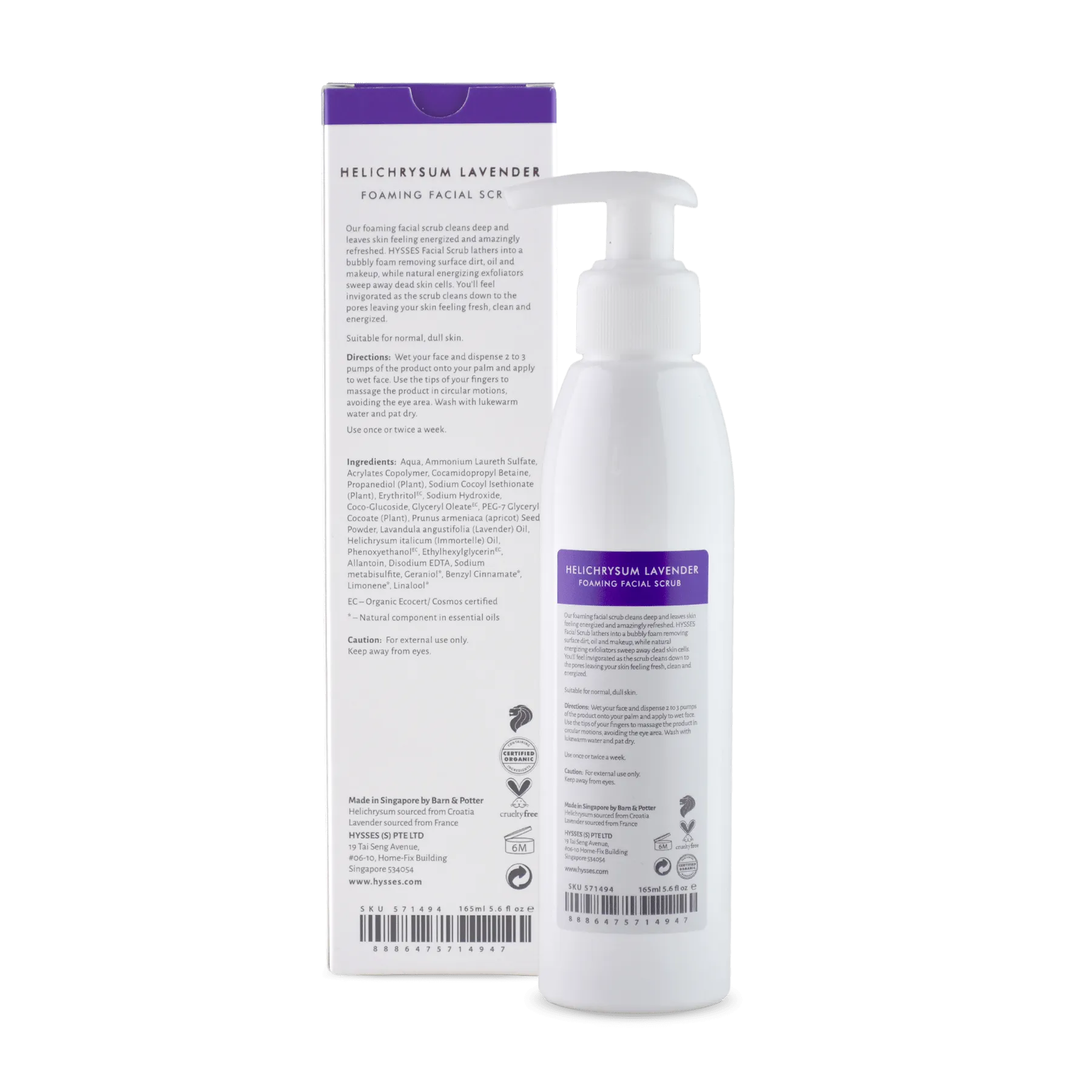 Foaming Facial Scrub Helichrysum Lavender