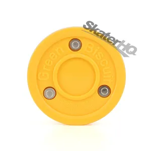 Green Biscuit Hockey Puck - Yellow