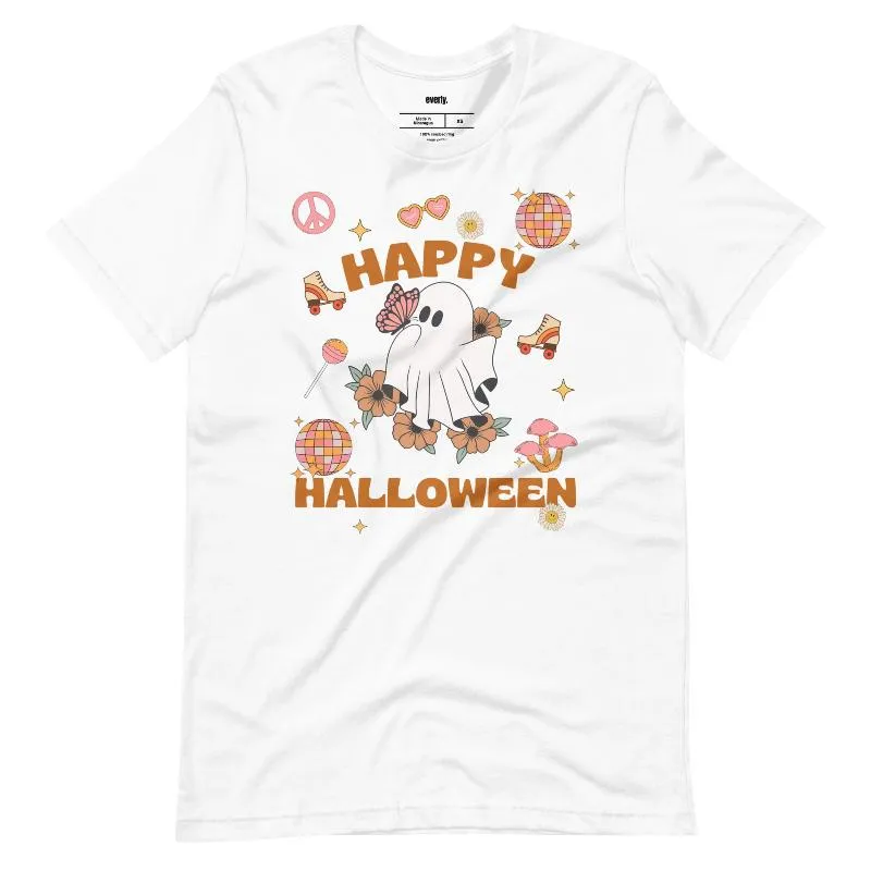 Happy Halloween Groovy Ghost Graphic Tee