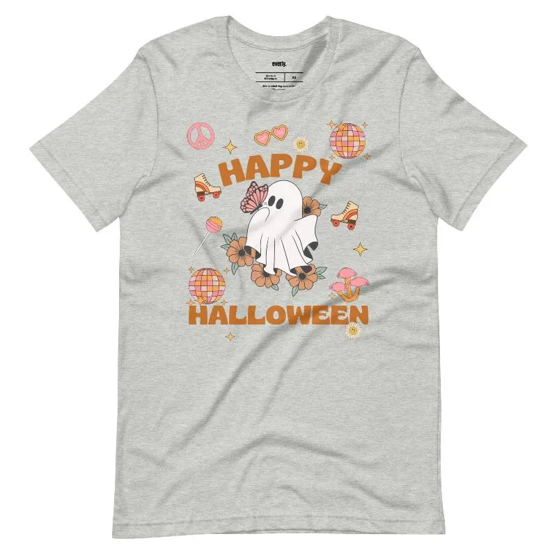 Happy Halloween Groovy Ghost Graphic Tee