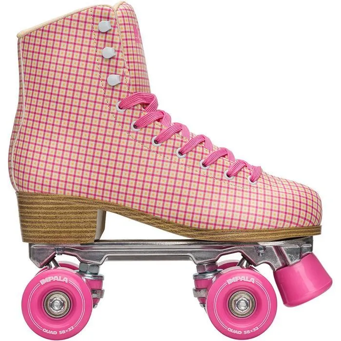 🔥Impala Pink Tartan Roller Skate