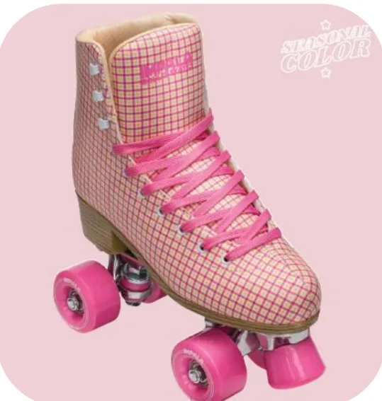Impala Roller Skate Pink Tartan