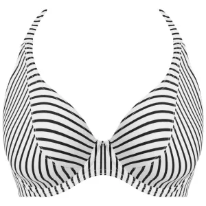 Jewel Cove Halter Bikini Top Stripe Black - Freya Swim