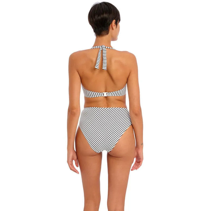 Jewel Cove Halter Bikini Top Stripe Black - Freya Swim