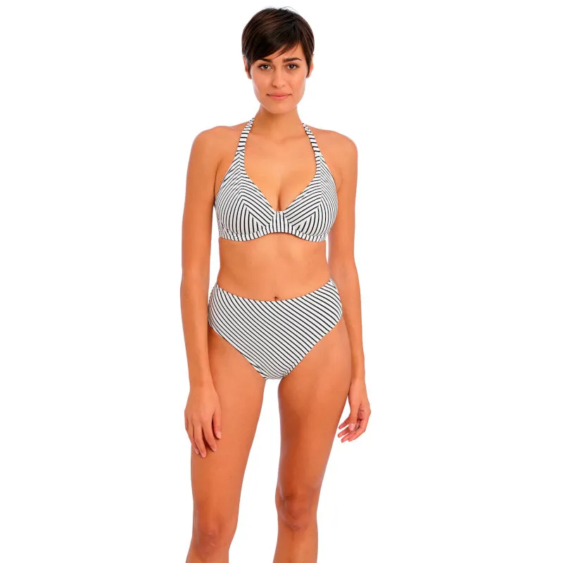 Jewel Cove Halter Bikini Top Stripe Black - Freya Swim
