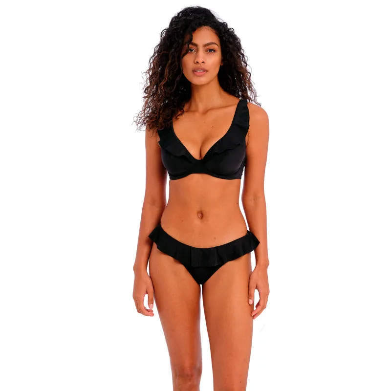 Jewel Cove High Apex Bikini Top Plain Black - Freya Swim