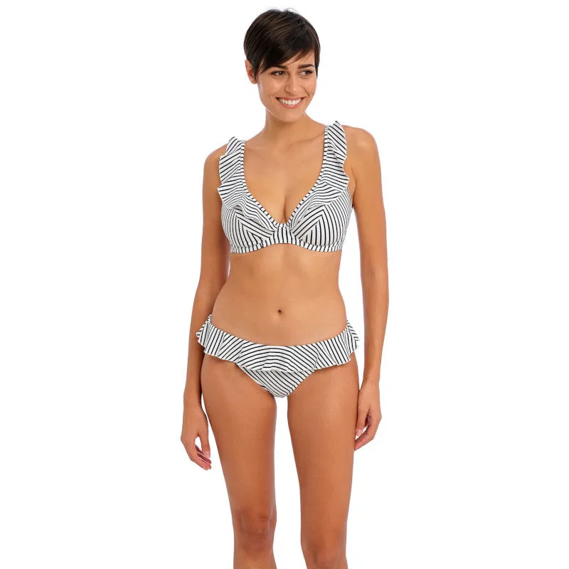 Jewel Cove Italini Bikini Brief Stripe Black - Freya Swim