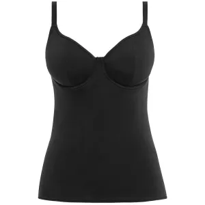 Jewel Cove Tankini Swim Top Plain Black - Freya Swim