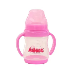 Jiggle 2 in 1 Plastic Feeding Bottle - Wide Neck with Handle