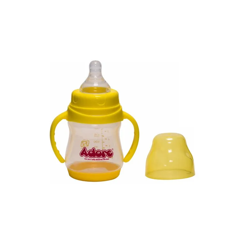 Jiggle 2 in 1 Plastic Feeding Bottle - Wide Neck with Handle