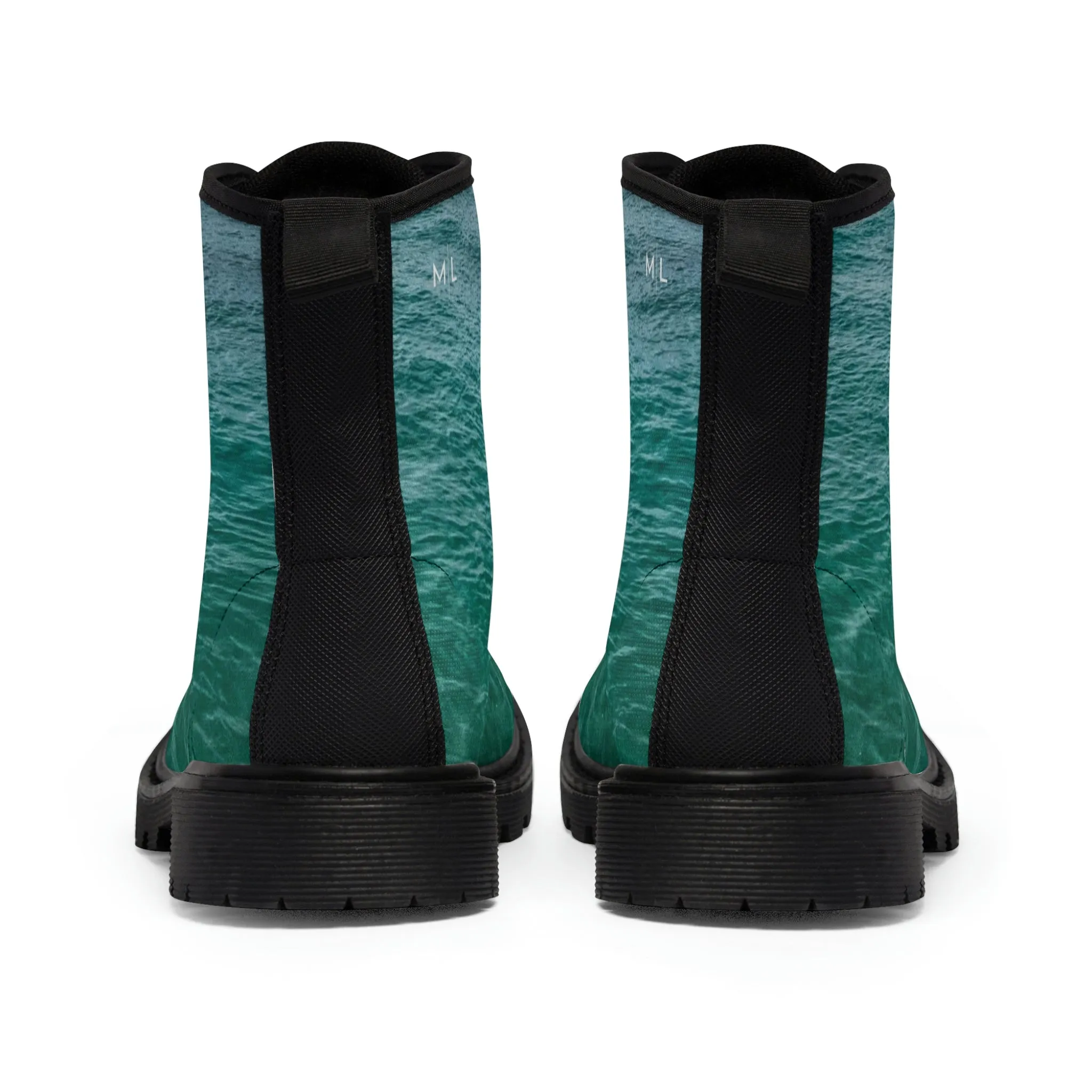 Lake Michigan Blue Women's Canvas Boots