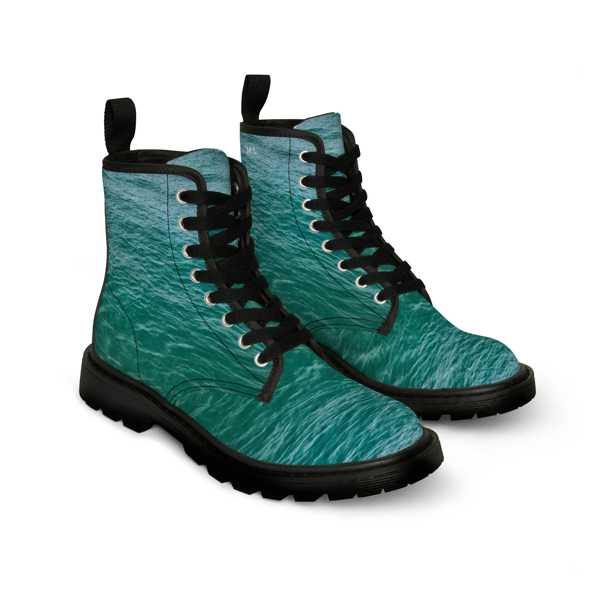 Lake Michigan Blue Women's Canvas Boots