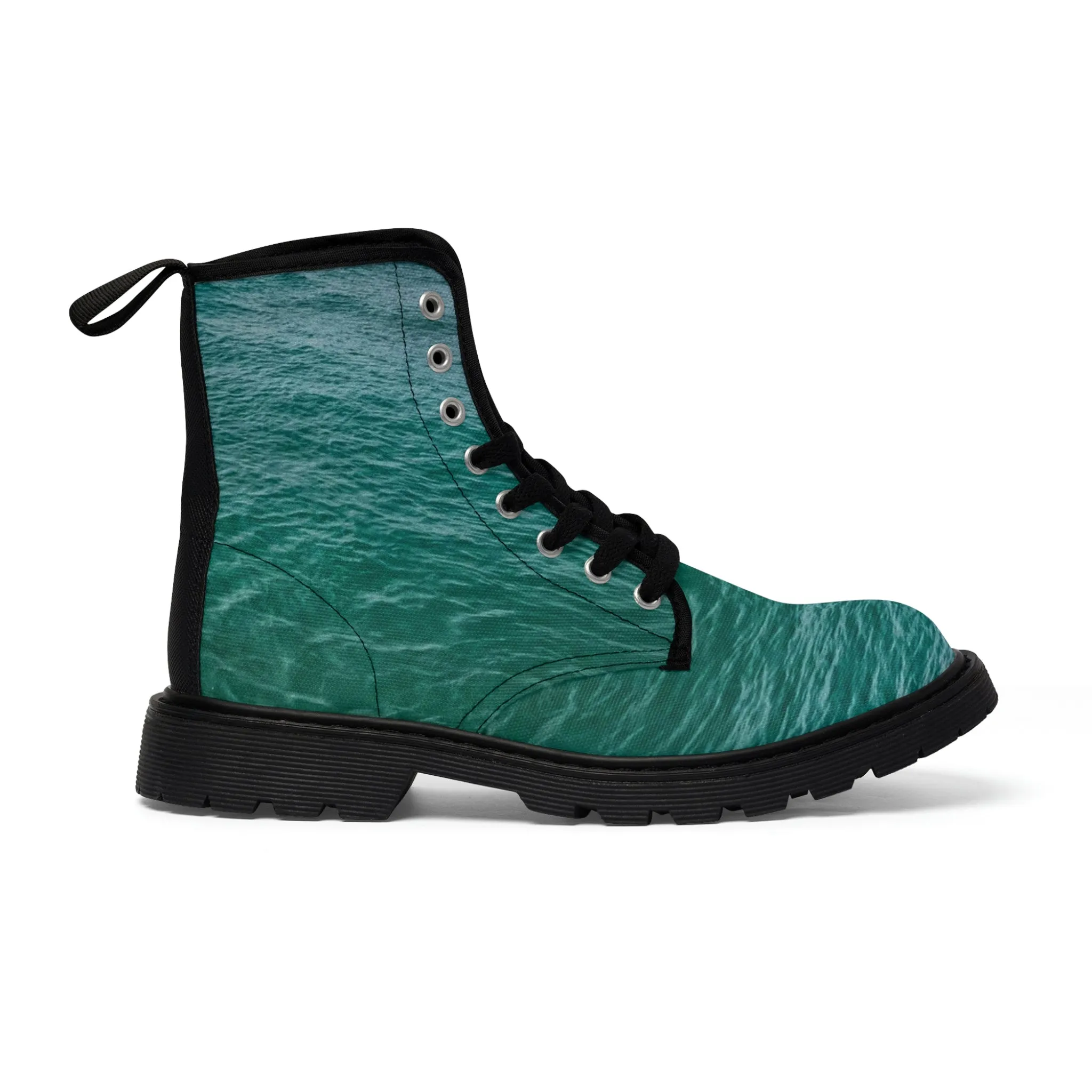 Lake Michigan Blue Women's Canvas Boots