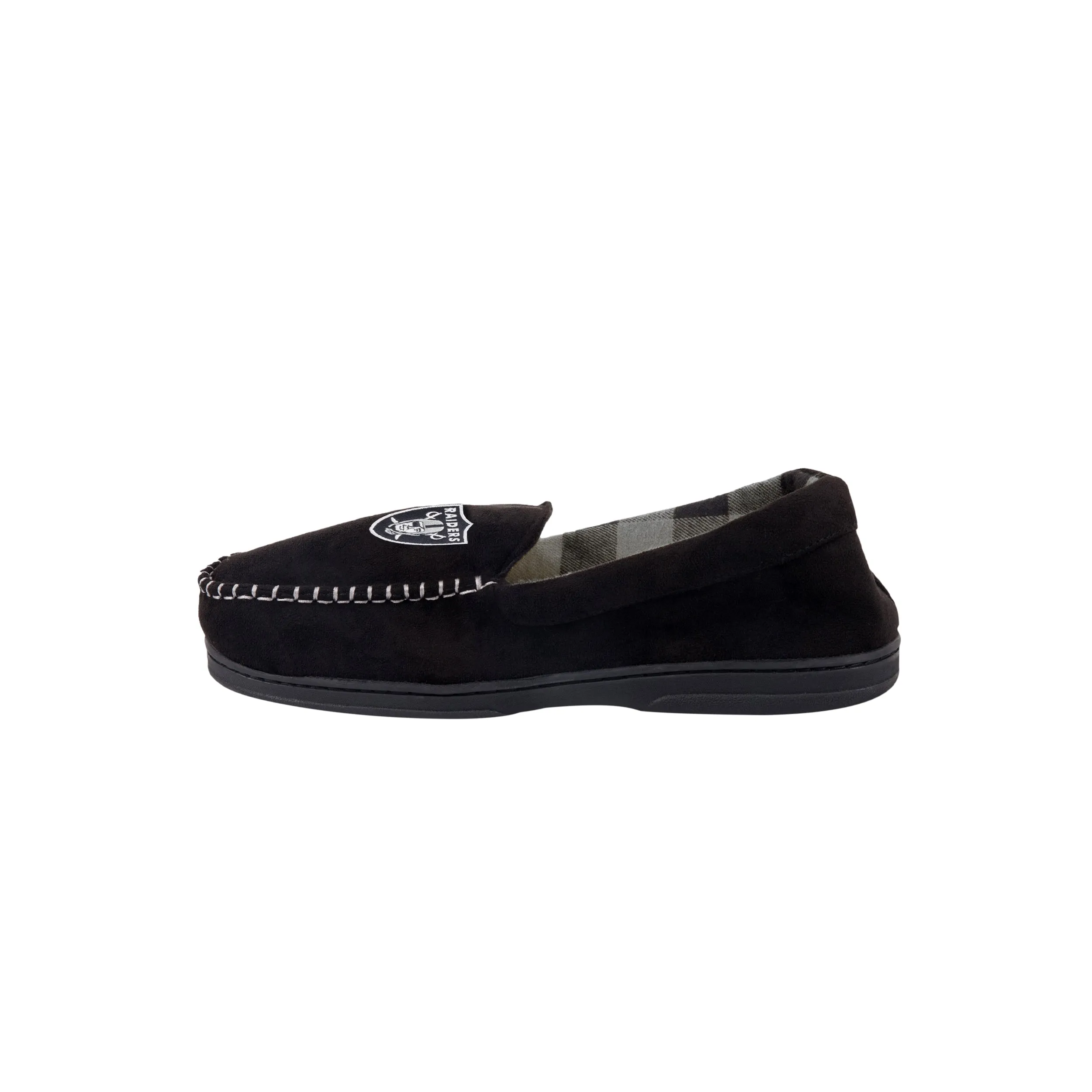 LAS VEGAS RAIDERS MEN'S MOCCASIN SLIPPERS