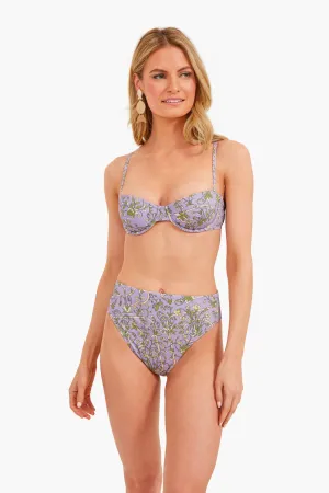Lilac Garden Medallion Printed Underwire Bikini Top