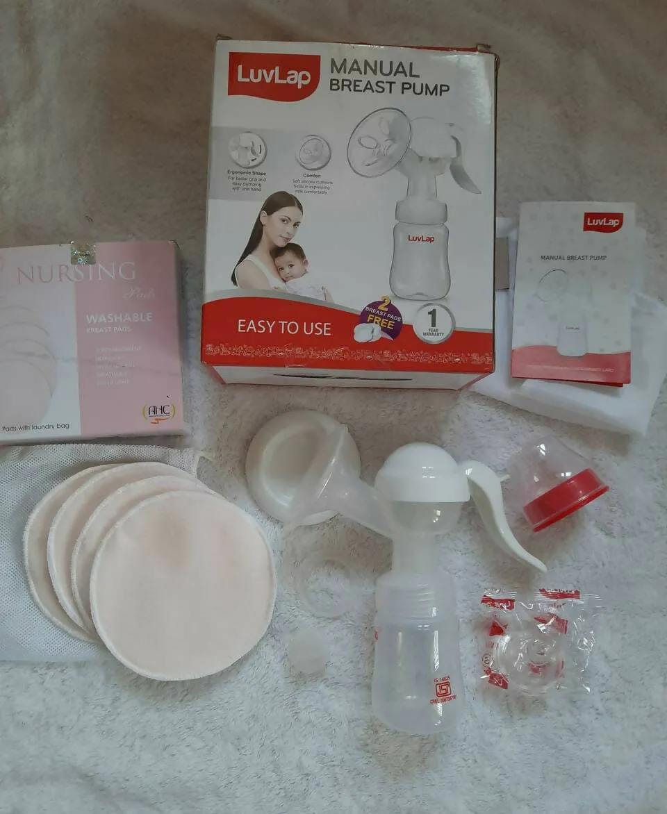 LUVLAP Manual Breast Pump - 3 Level Suction Adjustment