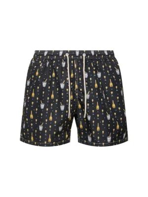 Mc2 Saint Barth   Champagne print ultralight swim shorts 