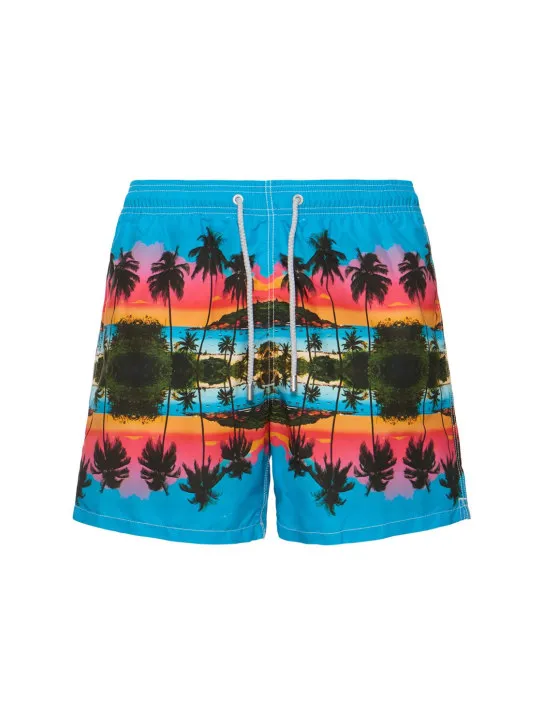 Mc2 Saint Barth   Landscape print ultralight swim shorts 