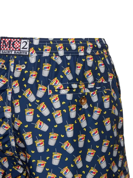 Mc2 Saint Barth   Micro Esta Thé print tech swim shorts 