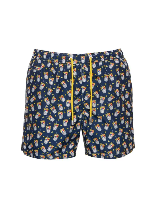 Mc2 Saint Barth   Micro Esta Thé print tech swim shorts 