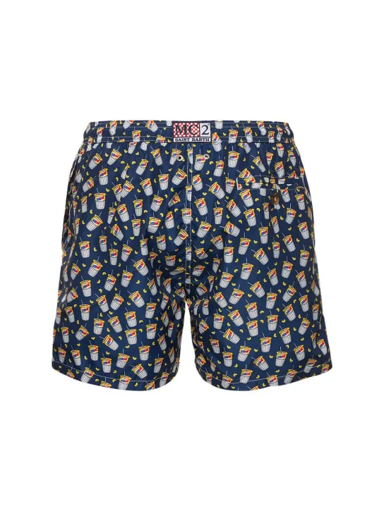 Mc2 Saint Barth   Micro Esta Thé print tech swim shorts 