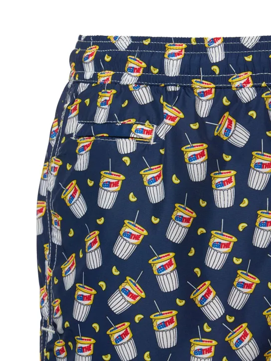 Mc2 Saint Barth   Micro Esta Thé print tech swim shorts 