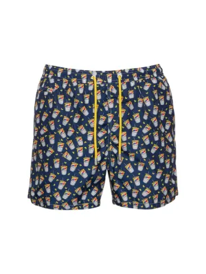 Mc2 Saint Barth   Micro Esta Thé print tech swim shorts 