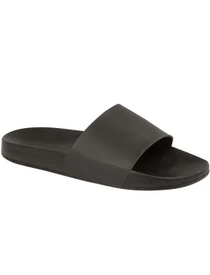 Mens Henley Sliders in Black