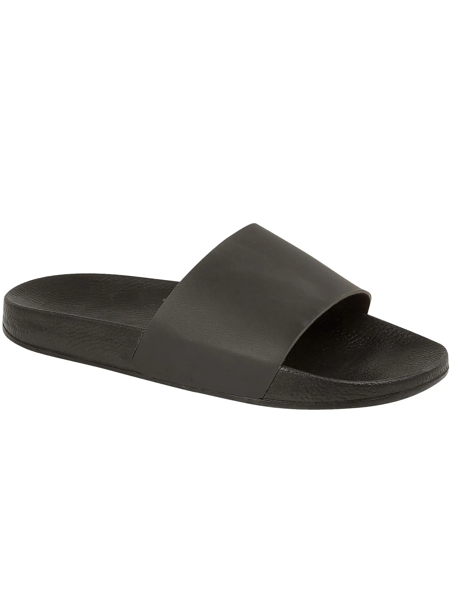 Mens Henley Sliders in Black
