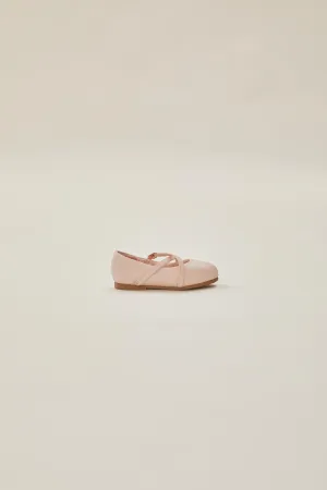 Mini Girl's Ines Cross-Strap Pumps in Blush