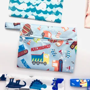 Mini Wetbag - Diggers at Work (Blue)