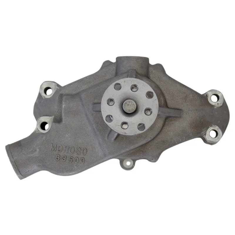 Moroso SB Chevy Aluminum Water Pump - SB and 90 V6 Chevy 5/8" Shaft - 1955-68 "Short" Design